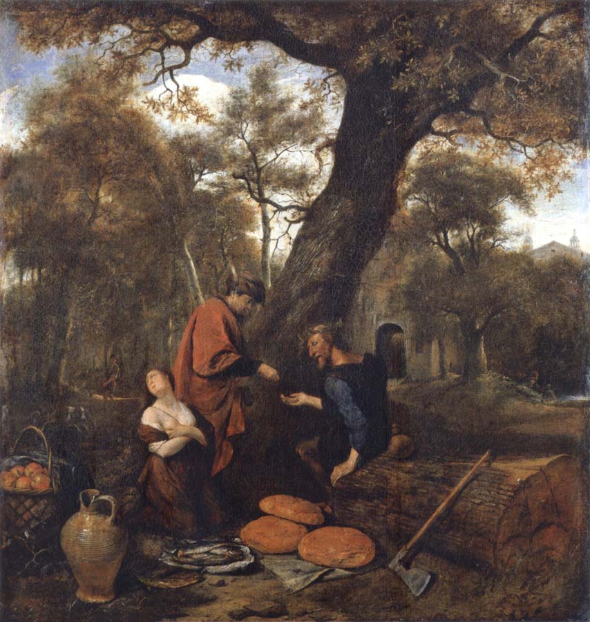 Erysichthon selling his daughter Mestra